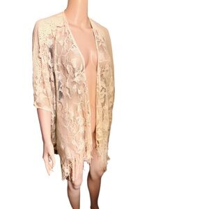 Nordstrom Brand: Socialite Lace Kimono / Boho Sheer Duster –